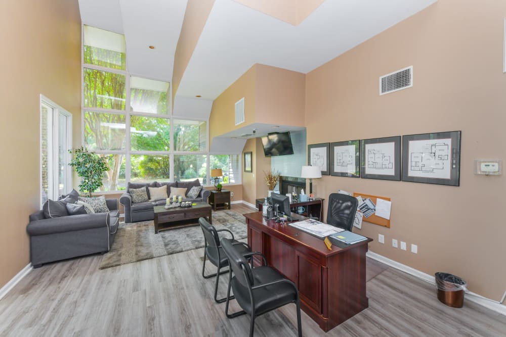 Community clubhouse with beautiful flooring at The Oasis at Regal Oaks in Charlotte, North Carolina