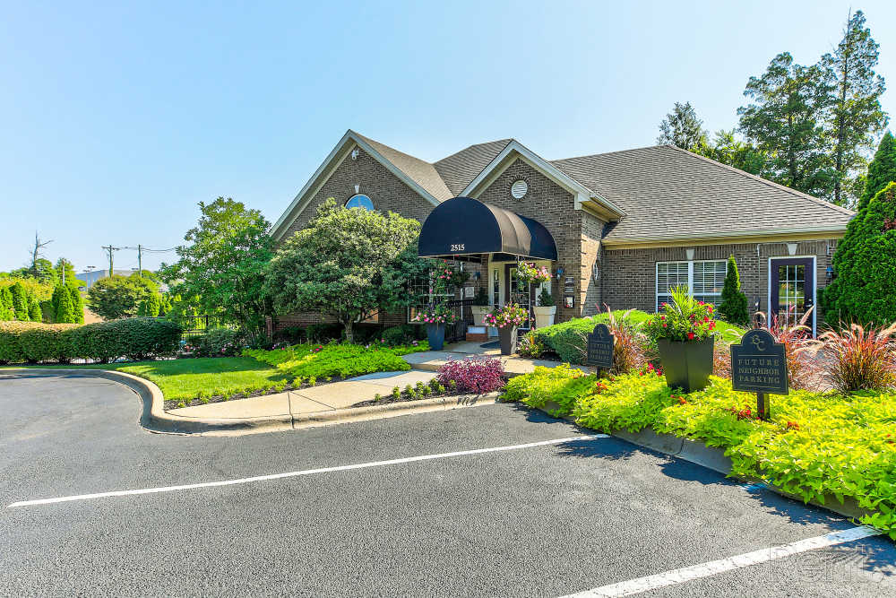 Exterior of leasing office at Blankenbaker Crossings in Louisville, Kentucky