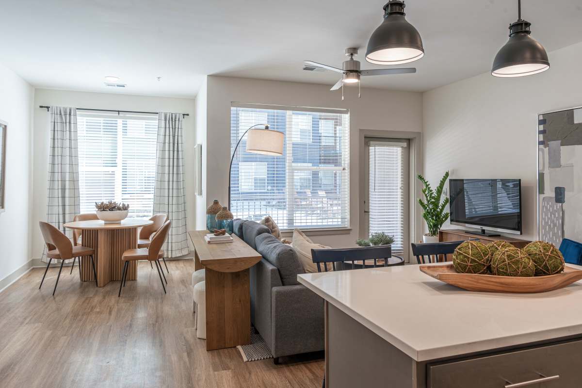 Living area at Legends 267 Apartments in Kansas City, Kansas