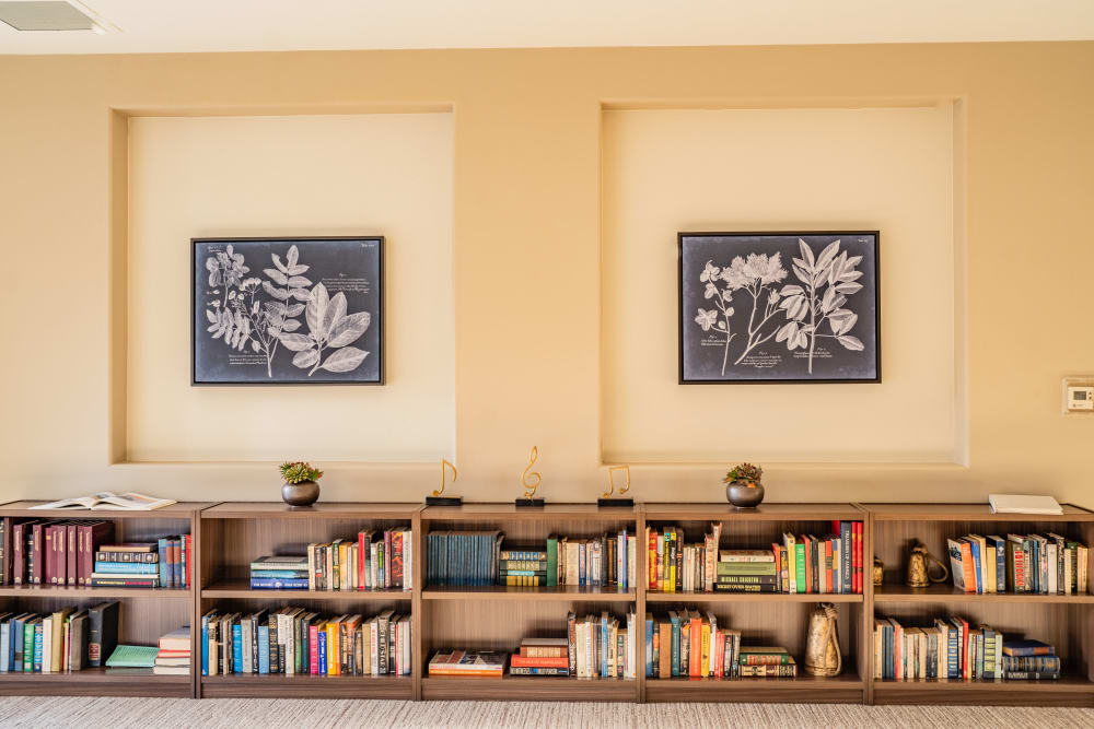 Reading room at Carefield Pleasanton in Pleasanton, California. 