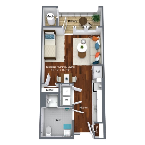 Studio apartment at Canvas Valley Forge in King Of Prussia, Pennsylvania