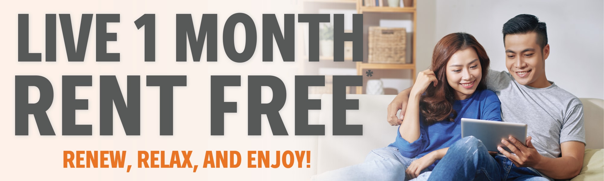 Graphic promoting 1 month free promotion