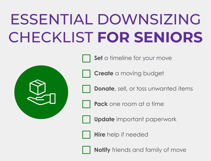 Downsizing checklist for seniors