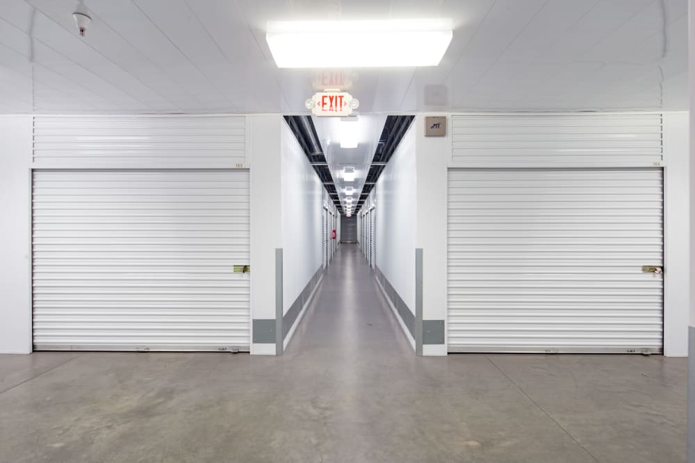 Large indoor units at Trojan Storage of Roseville Vineyard in Roseville, California