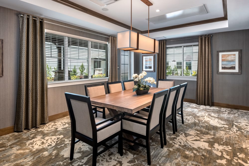 Private Dining Room at Clearwater at Sonoma Hills in Rohnert Park, California