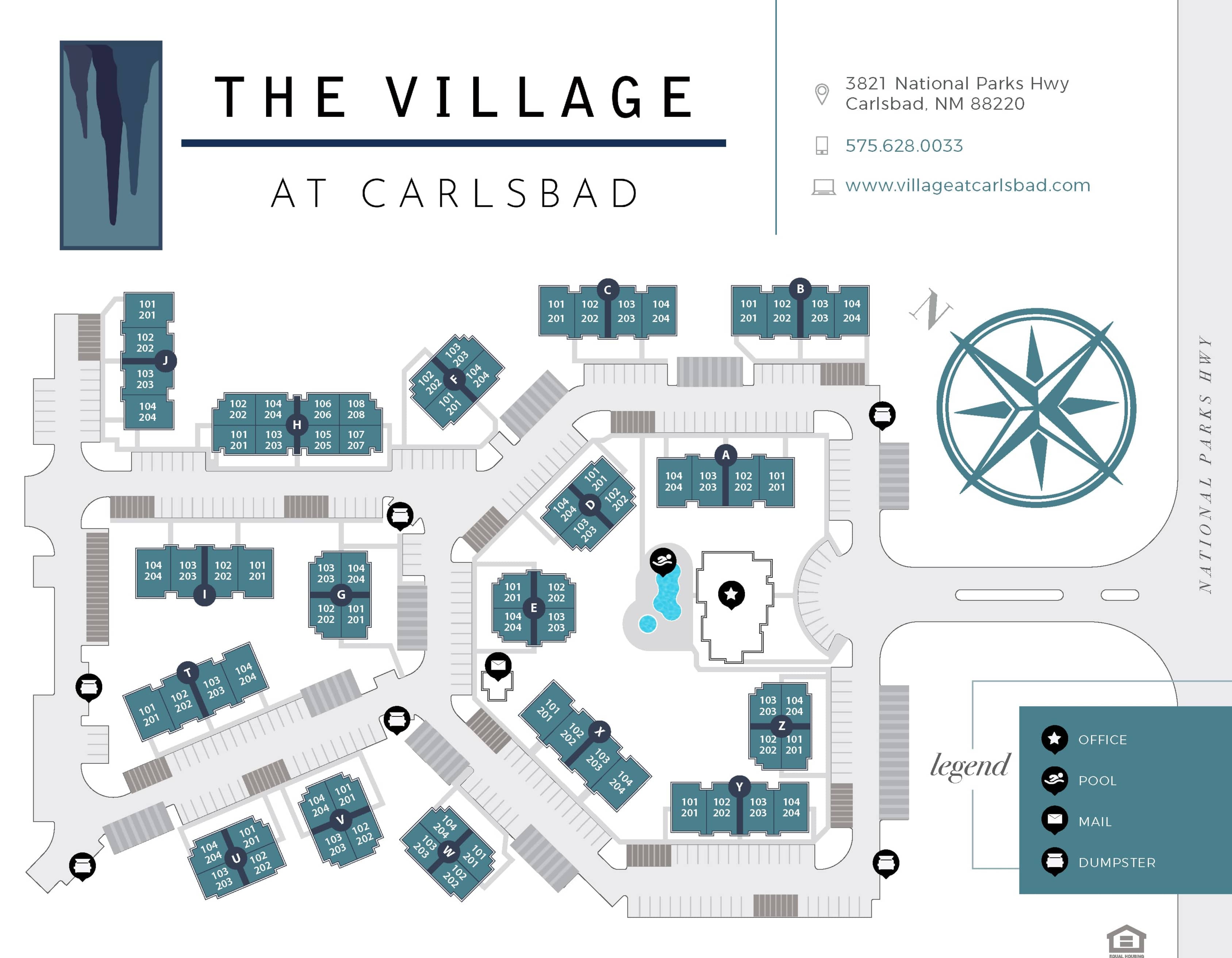 Sitemap at Village at Carlsbad in Carlsbad, New Mexico