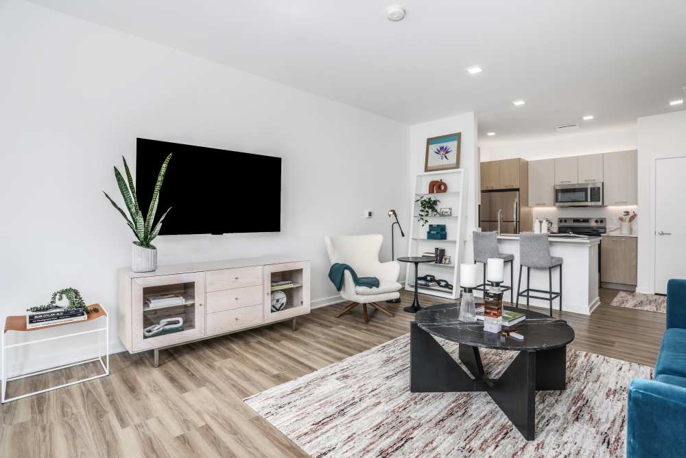 Modern living room at Innova in Novi, Michigan