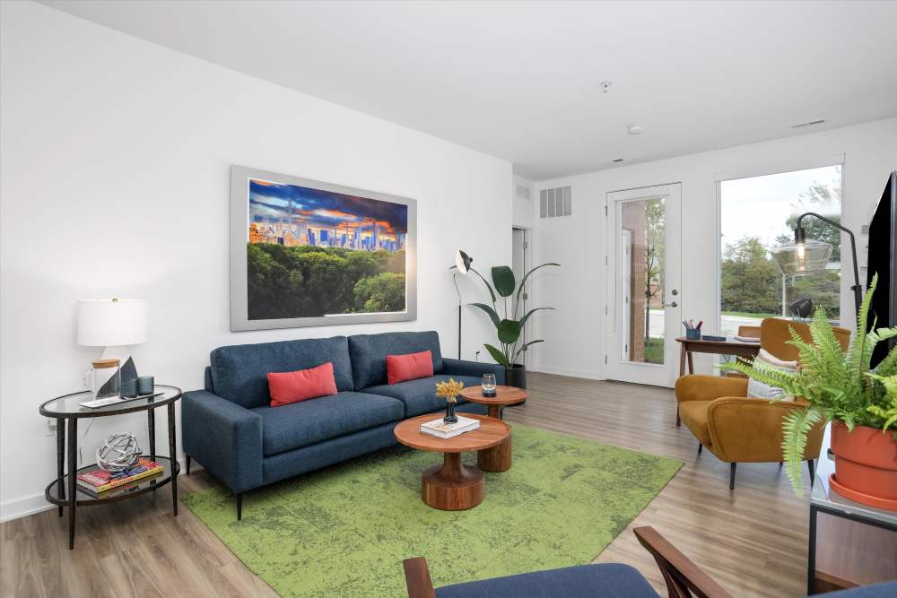 Cozy living room at Innova in Novi, Michigan