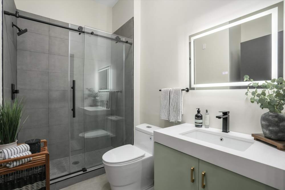 Modern Bathroom at Trio in Rochester Hills, Michigan