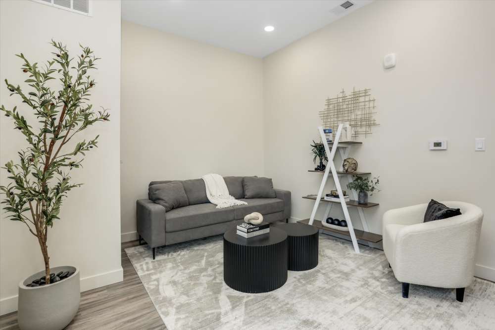 Modern Living Area at Trio in Rochester Hills, Michigan