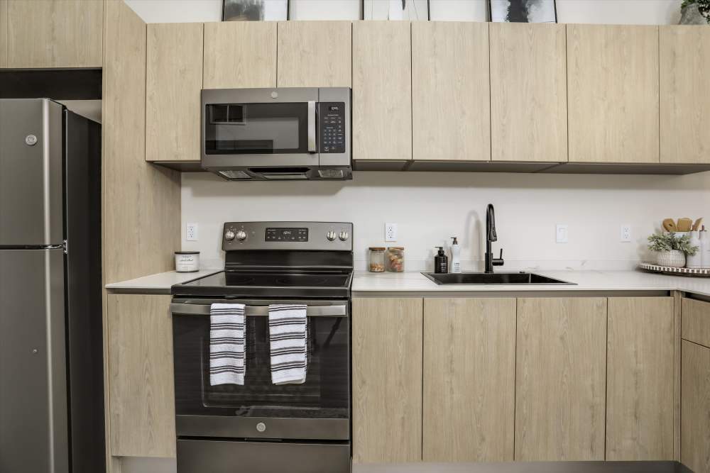 Kitchen with Sink at Trio in Rochester Hills, Michigan