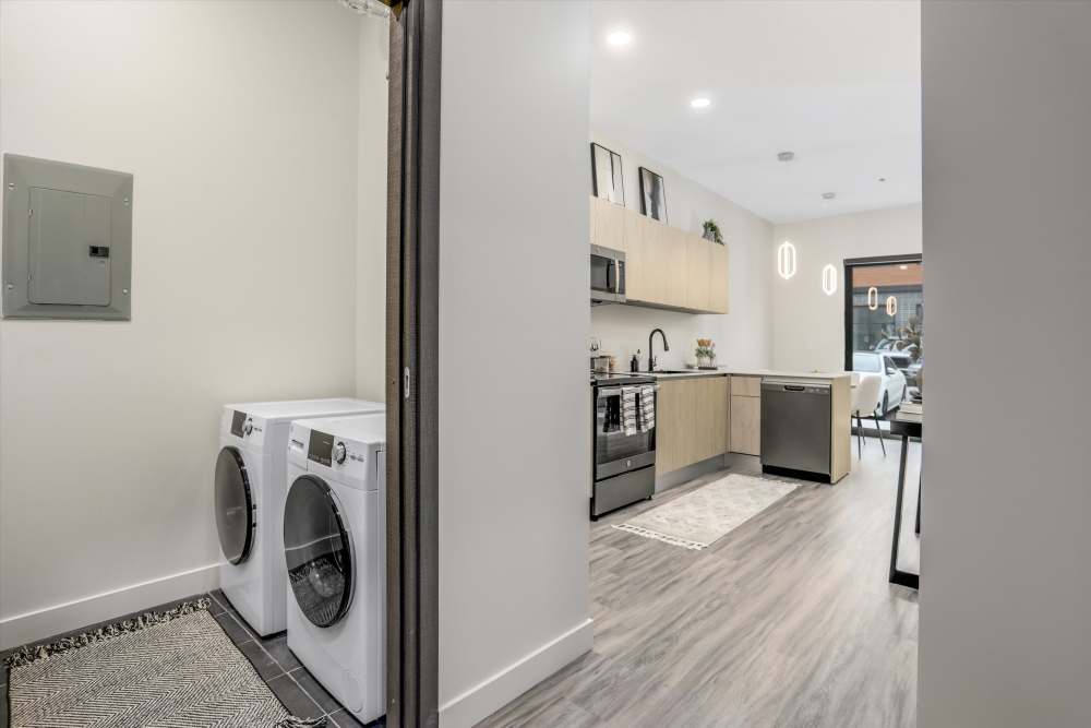 Apartment Laundry Area at Trio in Rochester Hills, Michigan