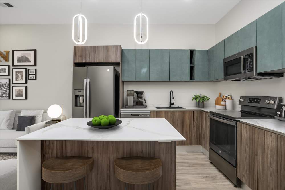 Modern Kitchen Area at Trio in Rochester Hills, Michigan