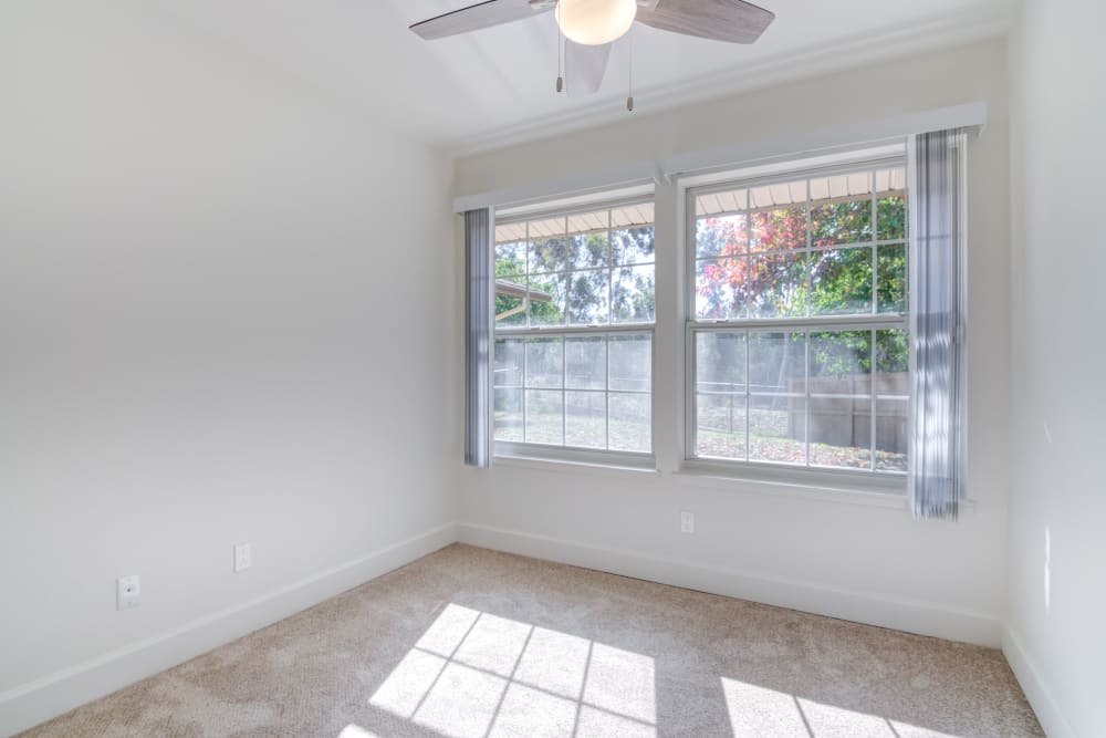 A bright room with large windows at Aero Ridge in San Diego, California