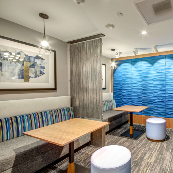 Lobby work pods at Harlow in Washington, District of Columbia