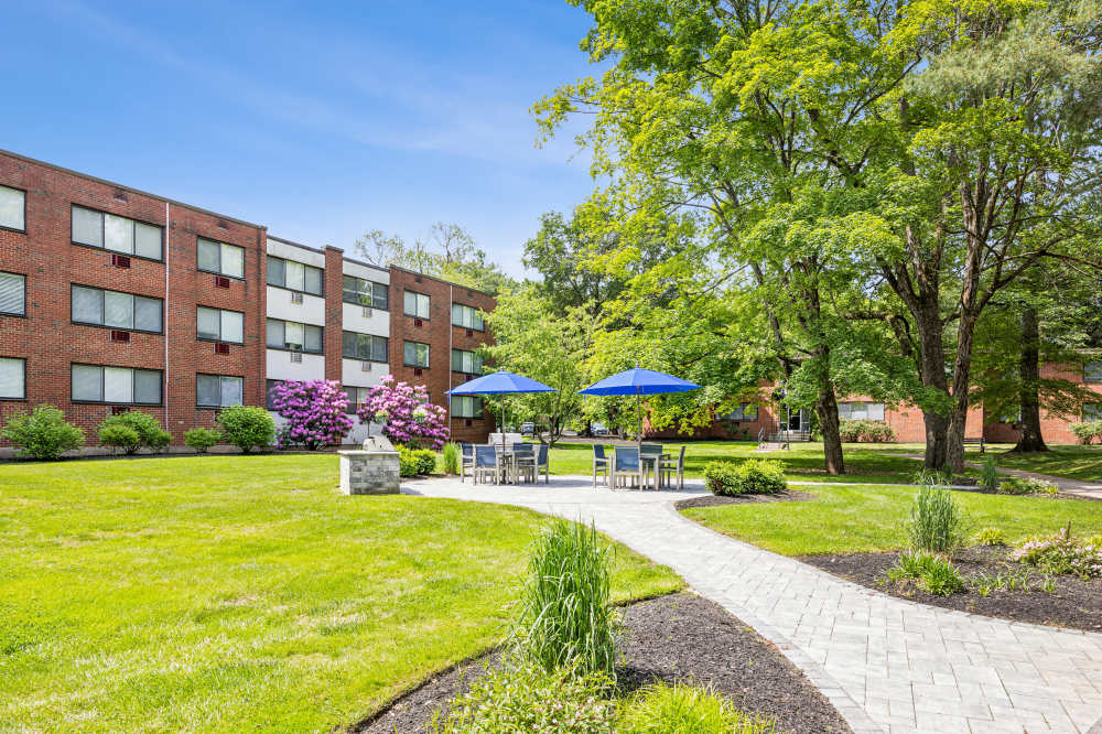 Walkway at Eagle Rock Apartments at West Hartford in West Hartford, Connecticut