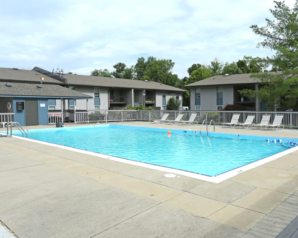 Sparkling pool at Willowbrook Apartments in Louisville, Kentucky
