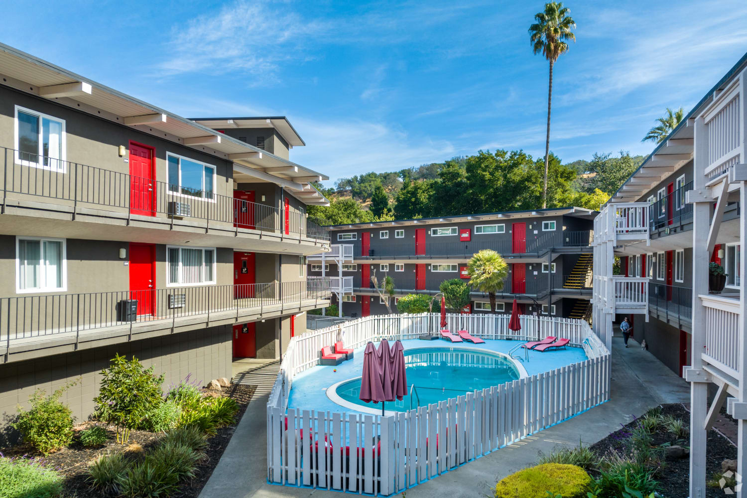 Modern community at Lotus Apartments in Martinez, California