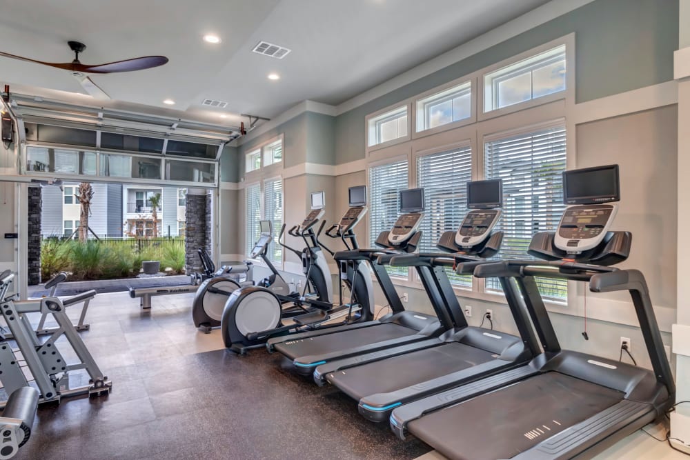 Spacious and well-equipped fitness center at Tapestry Westland Village in Jacksonville, Florida