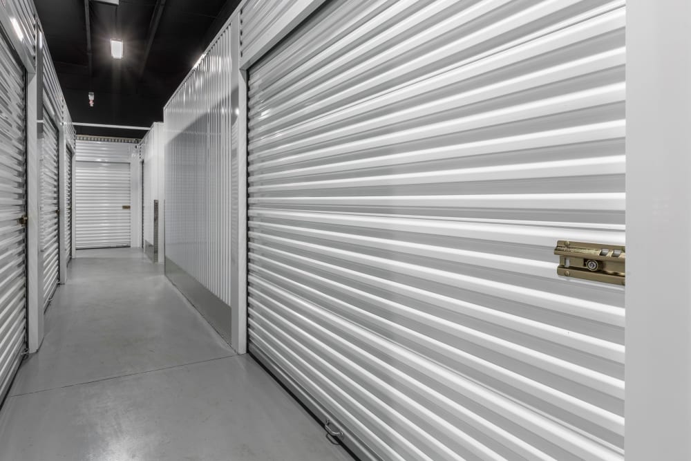 Indoor units at Mill Plain Heated Storage in Vancouver, Washington. 