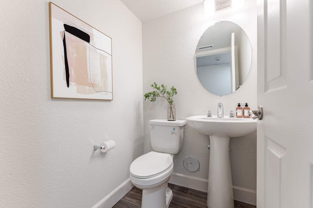 A bathroom at Canyon View in San Diego, California