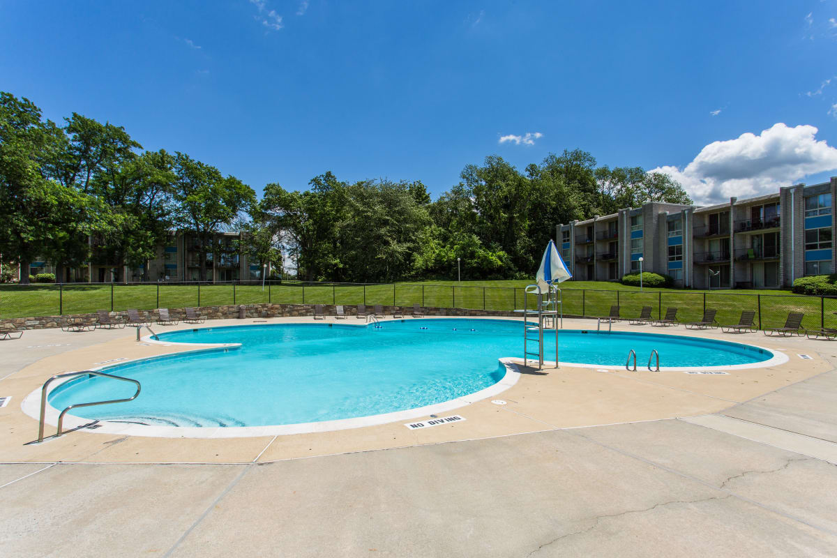 Very refreshing swimming pool for residents to use on a hot day at The Brinkley House in Temple Hills, Maryland