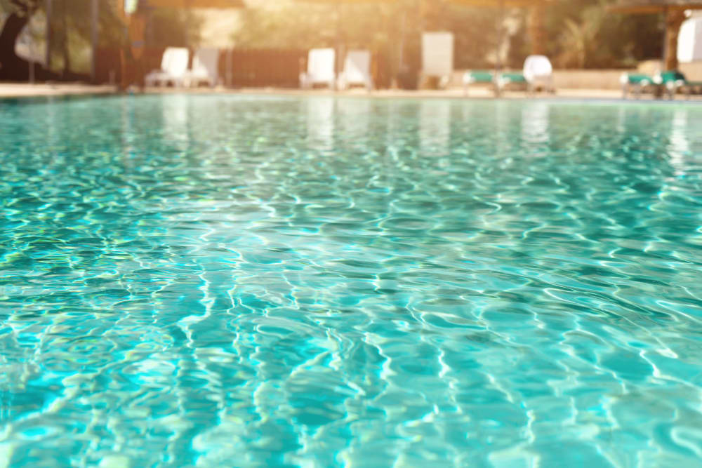 Sparkling swimming pool at The Royal Athena in Bala Cynwyd, Pennsylvania