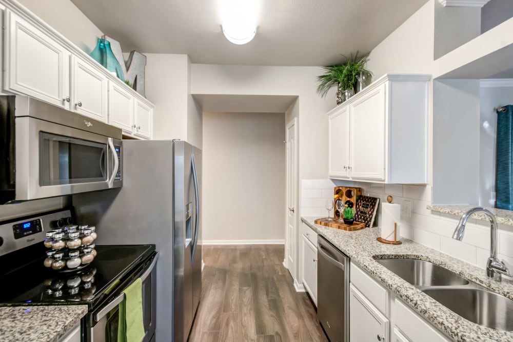 Kitchen at Meridian Apartments in San Antonio, Texas