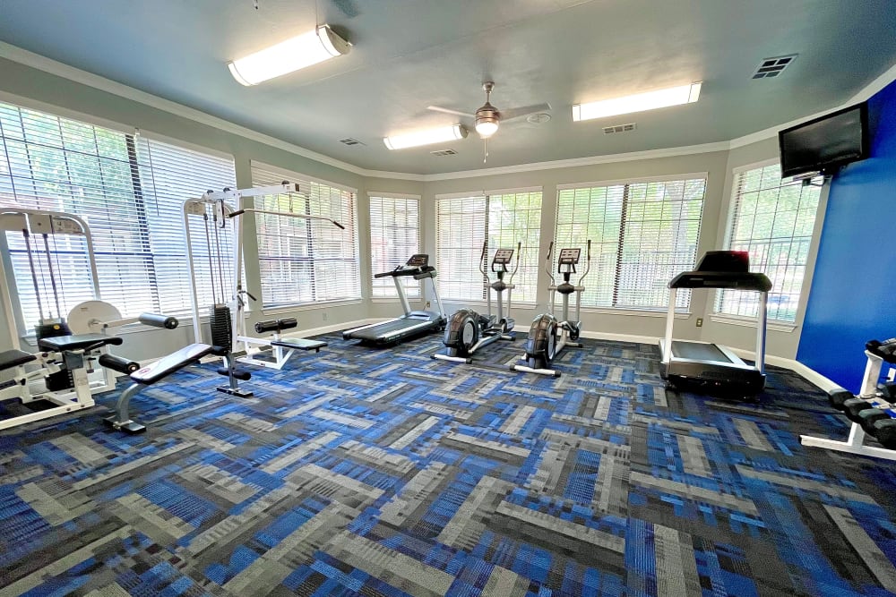 Enjoy a resident gym at The Abbey at Hightower in North Richland Hills, Texas