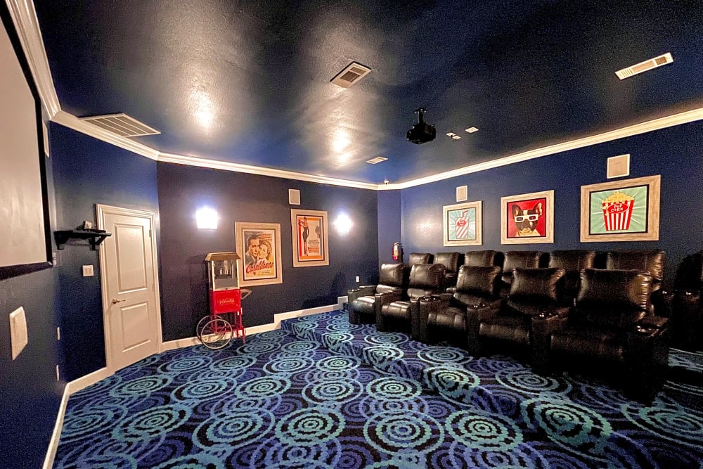 Resident Theater Room at The Abbey at Barker Cypress in Houston, Texas