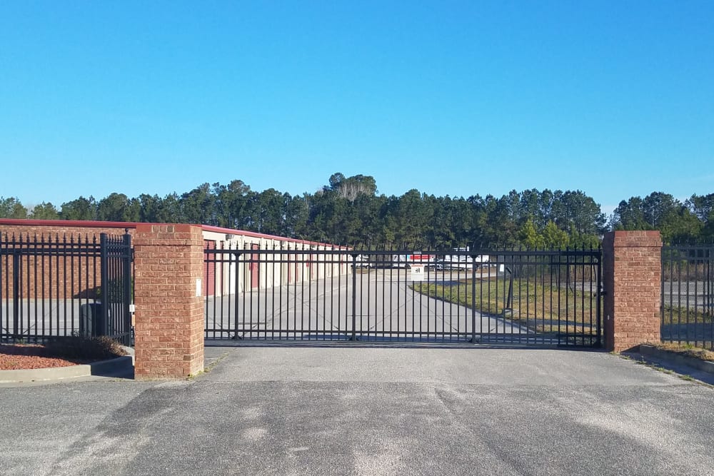 Access gate at Monster Self Storage in Savannah, Georgia