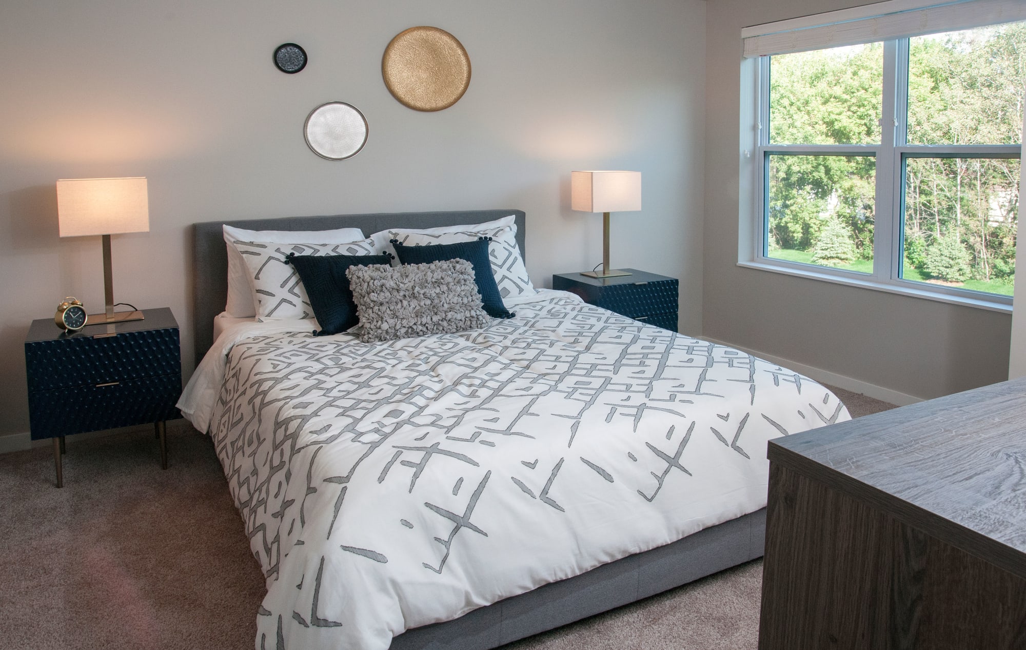 Model bedroom at Berkshire Central in Blaine, Minnesota