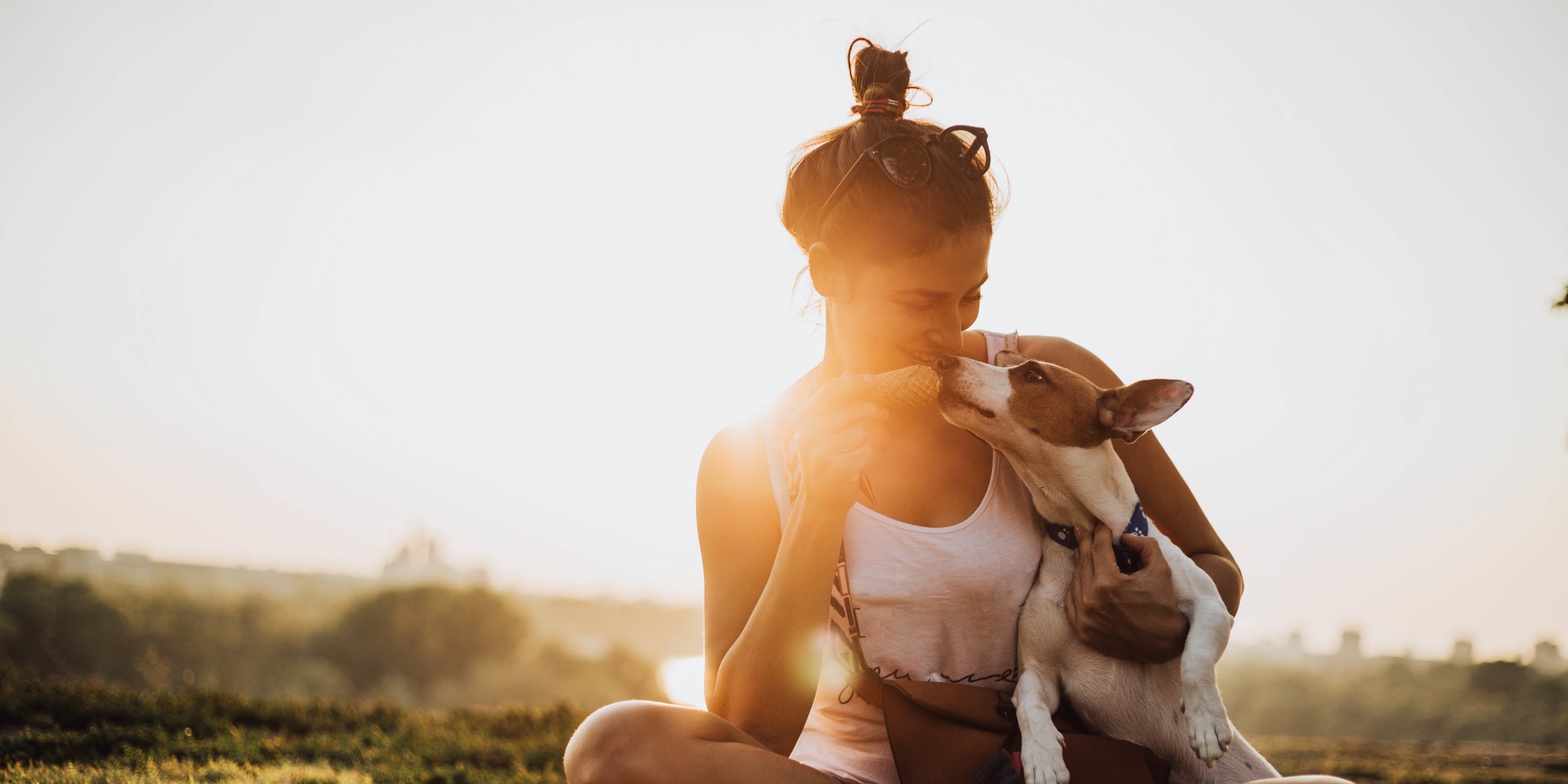 Girl with dog