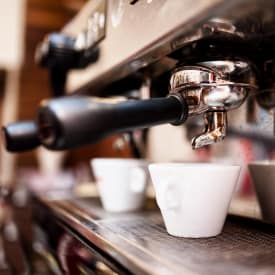A delicious Coffee is served at 2111 Holly Hall in Houston, Texas