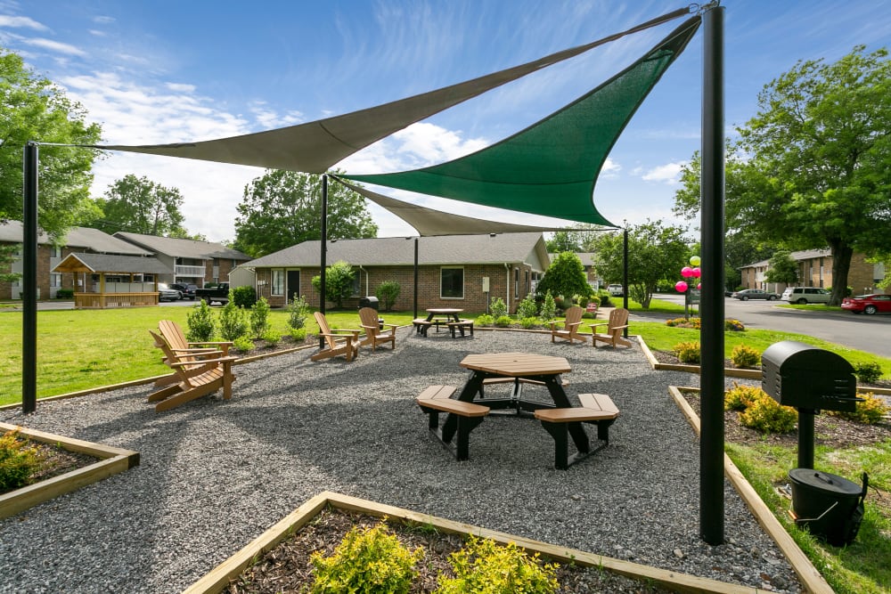 Amenities At Magnolia Place Apartments With A Private Patio