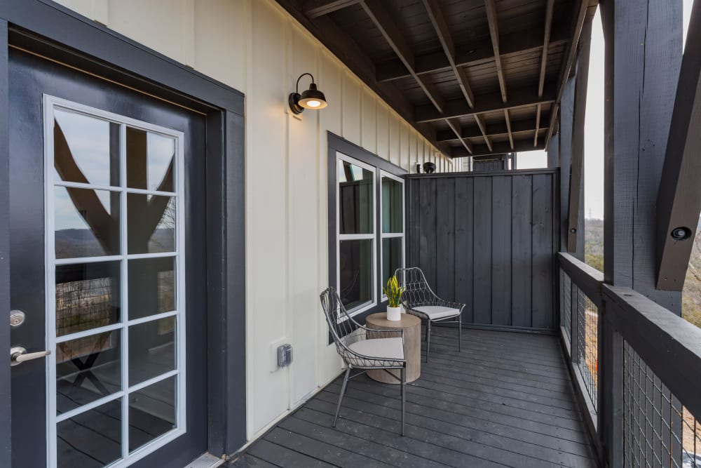 Balcony at Rivertop Apartments in Nashville, Tennessee