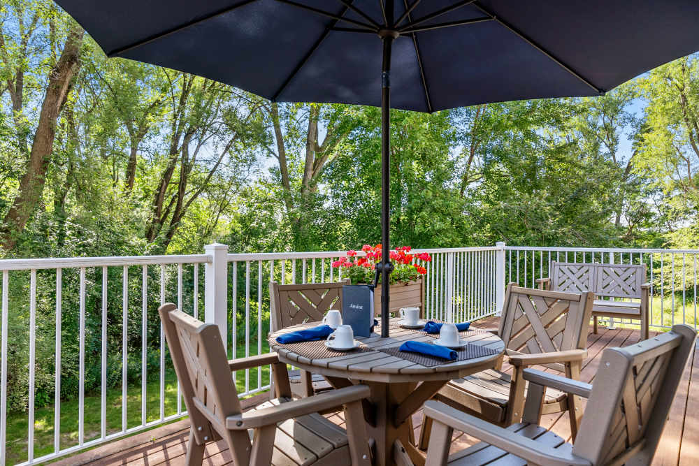 Patio at Amira Choice Roseville in Roseville, Minnesota