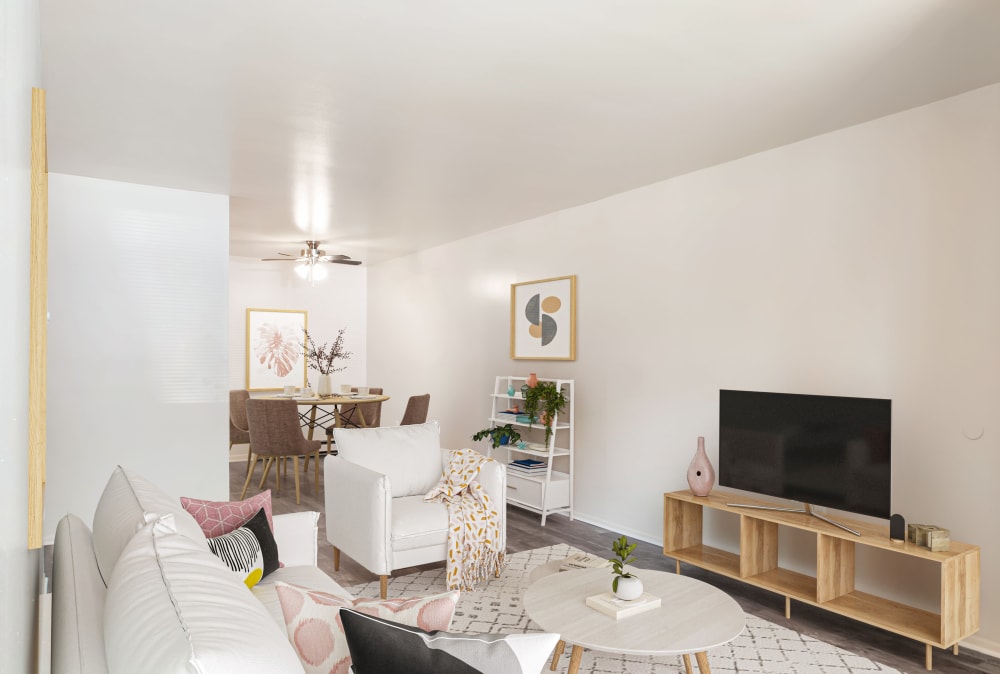 Living room at Lincoln Park Apartments & Townhomes in West Lawn, Pennsylvania