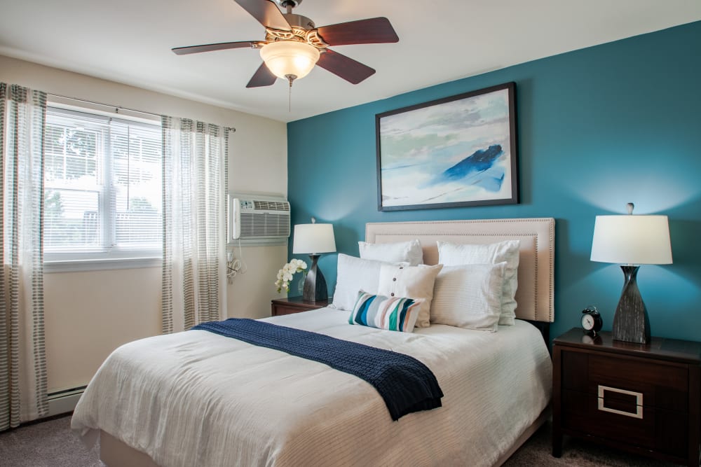 Bright Bedroom at Hill Brook Place Apartments in Bensalem, Pennsylvania