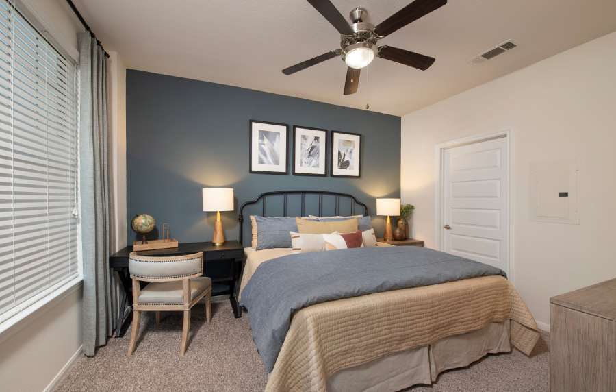 Bedroom with bed asset at Nantucket at Fannin Station in Houston, Texas