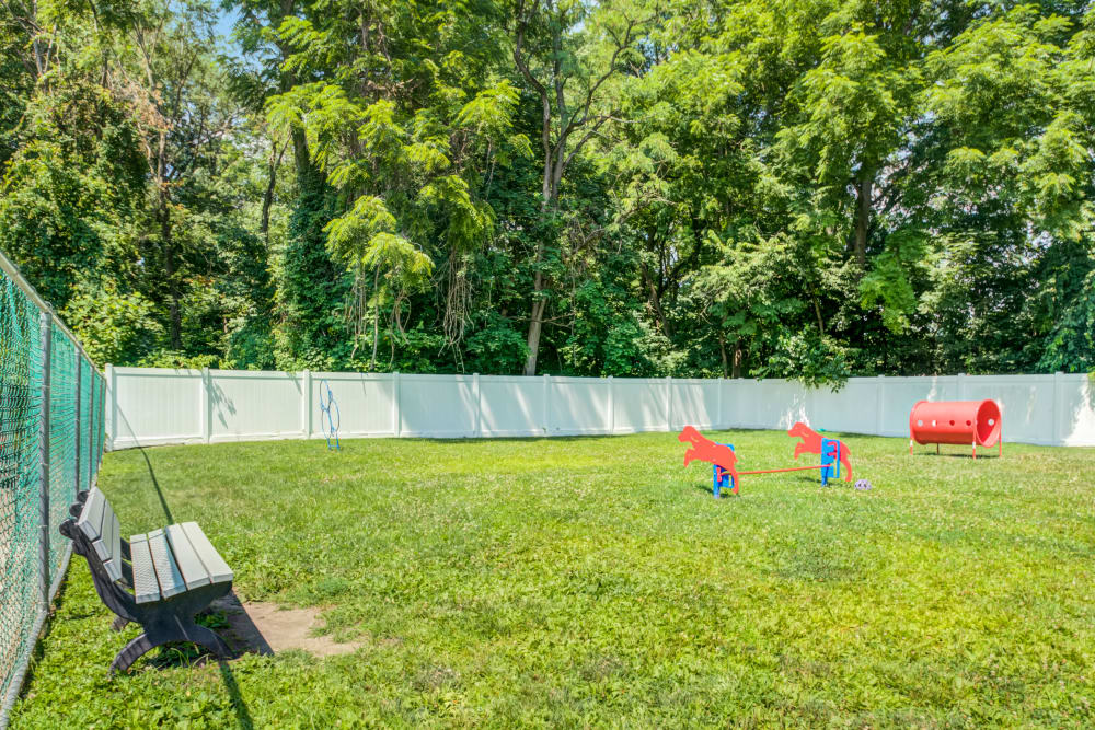 Dog park at at Village Square Apartments in Mount Holly, New Jersey