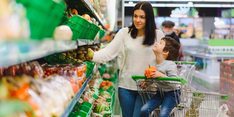 grocery shopping at San Onofre II in San Clemente, California