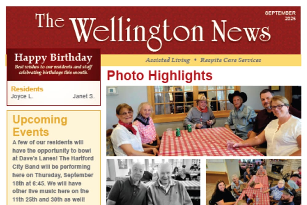September 2025 Newsletter at Wellington Place at Hartford in Hartford, Wisconsin
