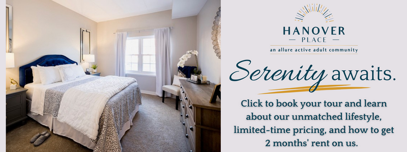 Serenity awaits Hanover Place senior living in Tinley Park, IL with special pricing and 2 months free.