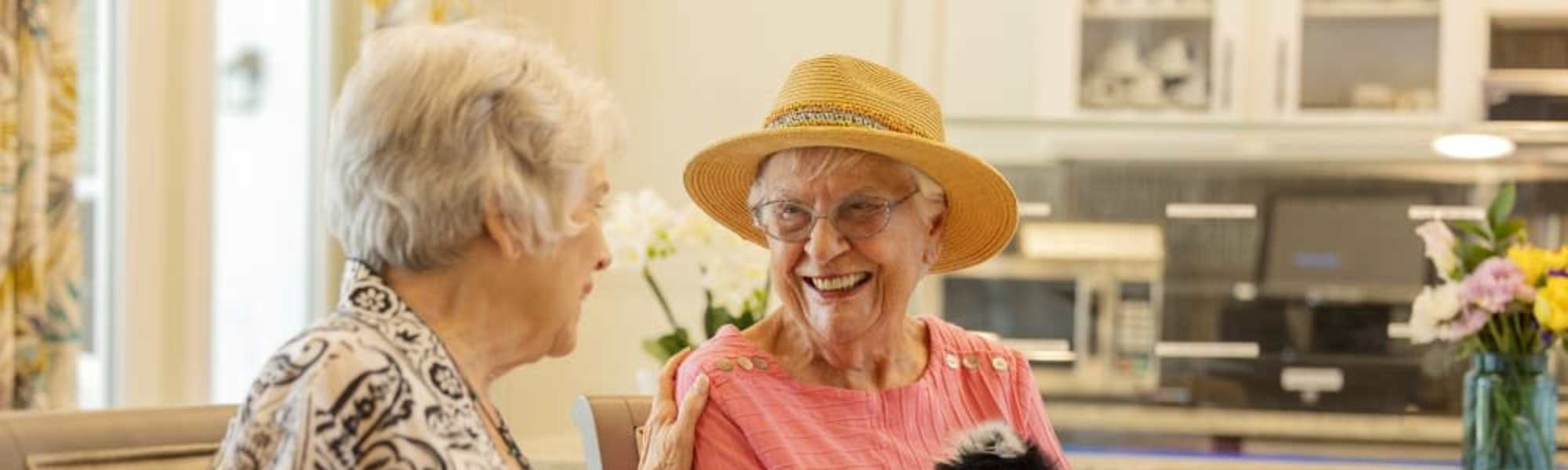 Residents having a discussion at The Barclay at St. Augustine in St. Augustine, Florida
