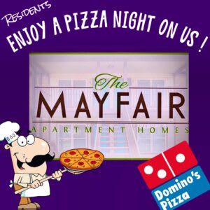 Pizza flyer for local community