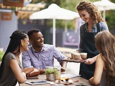 Friends out to lunch at a restaurant near The Residences at Covered Bridge in Liverpool, New York