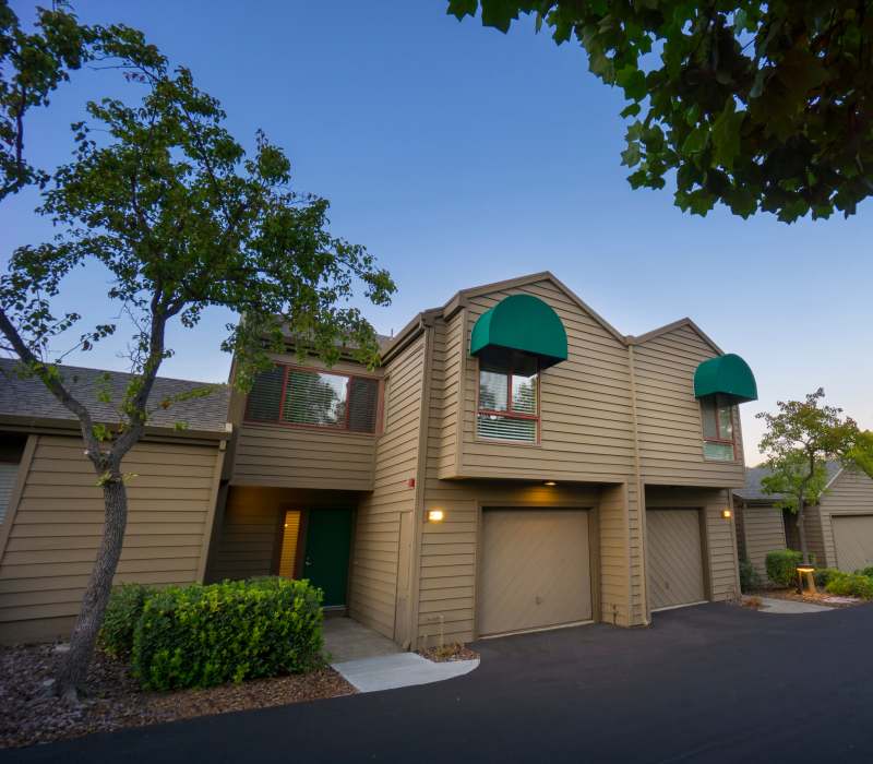 Garages at Towpath Village in Napa, California