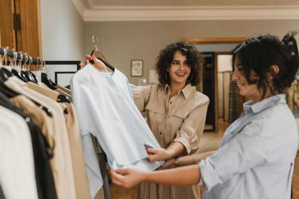 A resident shopping at a local store near Briar Forest Lofts in Houston, Texas 