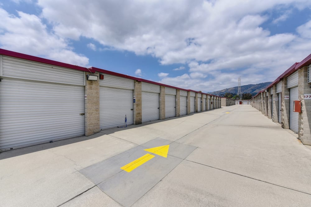 Drive up storage units at San Dimas Lock-Up Self Storage in San Dimas, California